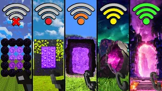 Minecraft nether portals with different Wi-Fi be like