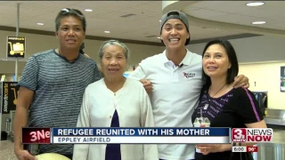 Refugee reunited with mother