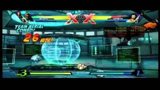 UMvC3: Nova/Wesker/Iron Man synergy TAC midscreen combo