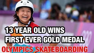 13 year old wins first ever gold medal in women’s skateboarding | Japan Olympics | Momiji Nishiya