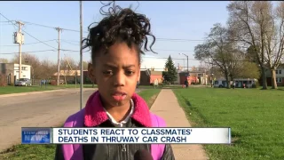 Students react to classmates' deaths in Thruway crash