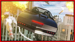 DESTROYING COPS WITH FLYING CAR IN GTA 5 RP