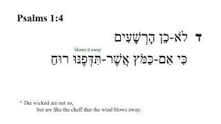 Psalm 1 -- Hebrew Bible Speaker with English Captions