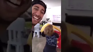 Not Daniel Ricciardo filming and dying of laughter instead of helping his nephew 😭 | #shorts