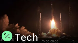 SpaceX Falcon 9 Rocket Launches Internet Satellite, Lands Booster on Drone Ship