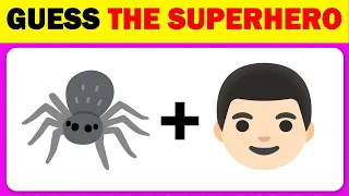 ▶️ Guess the Superhero by only 2 Emoji! 🕷🦸 Marvel & DC Superheroes | Easy to Impossible Quiz