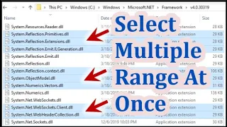 Select Multiple Range of Files at once