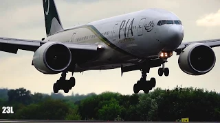 PK701 PIA AP-BGY B772 Landing At Manchester From Islamabad 30/07/2019