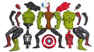 Merakit Mainan Venom Carnage vs Siren Head vs iron Spider-Man dan Hulk Smash Avengers Marvel toys