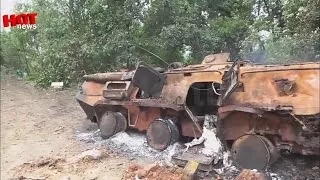 Славянск блок пост: Последствия боя между ополчением и нацгвардией.