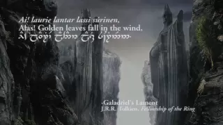 The Great River (Quenya lyrics in Tengwar) - Lord of the Rings: The Fellowship Of The Ring