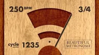 250 BPM 3/4 Wood Metronome HD