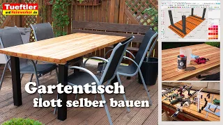 Gartentisch selbst bauen (wetterfest & modern) - Tüftler DIY