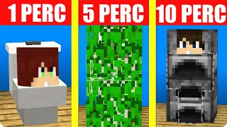 1 PERC 5 PERC ÉS 10 PERC BÚJÓCSKA KIHÍVÁS A MINECRAFTBAN!