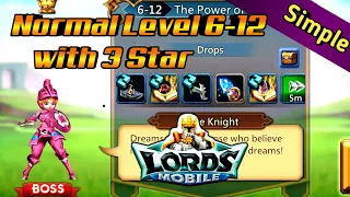 Lord's Mobile Normal Level 6-12 | Normal 6-12 with 3 Star easy Heroes