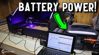 Laser Engraving with Battery & Solar Power!  //  Off Grid Workshop