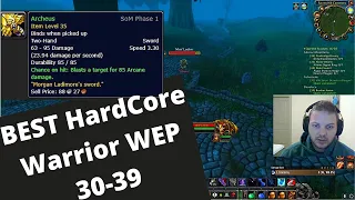 Hardcore Warrior how to get the best weapon for Levels 30-39