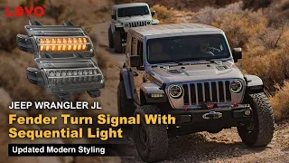 LOYO Fender Turn Signals Light With Sequential Light For JL JT