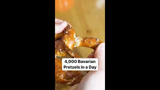 How 4,000 Bavarian pretzels are made in a day #shorts