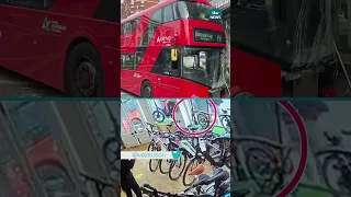 CCTV captures moment bus smashes into bike shop #itvnews #news #london