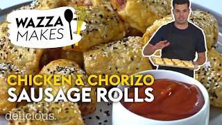 Easy Gourmet Chicken & Chorizo Sausage Rolls | delicious. Australia