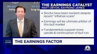 Earnings remain 'key catalyst' that will keep bull market going, says Raymond James' Matt Orton