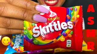 ASMR CHOCOLATE CANDY M&M’s SKITTLES CRUNCHY EATING SOUNDS (No Talking)