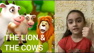 The Lion and The Cows | English Stories For Kids | Hindi Stories For Kids || #rayufunzone