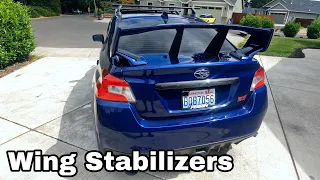 How to install wing stabilizers on a Subaru STI