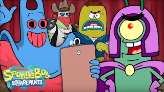 Plankton Teams Up with Man-Ray! 👁 | "Captain Pipsqueak" Full Scene | SpongeBob