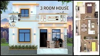 25'-0"x40-'0" 3 Room Lovely Home Design | 3 Room House Design | Gopal Architecture