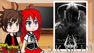 High School DxD react to The Elder Scrolls V: Skyrim [RU/ENG]
