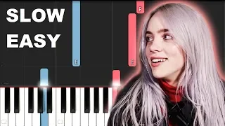 Billie Eilish - everything i wanted (SLOW EASY PIANO TUTORIAL)