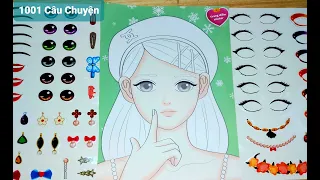 Sticker nilon trong suốt 💋🎨Trang điểm, Đeo lens mắt💄Son môi👓Nối mi cho Công chúa Hàn Quốc Mina
