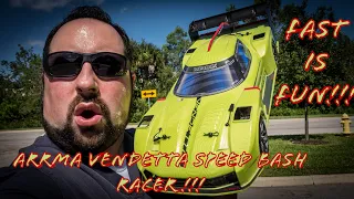 ARRMA VENDETTA 3S SPEED BASH RACER - Is it worth it for $369.99?!?! UNBOX, FIRST RUN AND STOCK