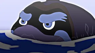 Чудо-Юдо рыба кит спасает подлодку Курск... Но в итоге он ее съест (Анимация)