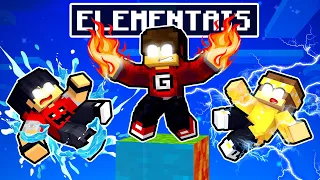 24 Horas PRESO em UM Bloco com ELEMENTAIS no Minecraft