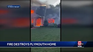 Fire destroys Plymouth home