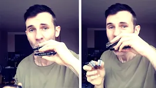 Beatboxing With FOUR Harmonicas (Impressive Musical Talent)