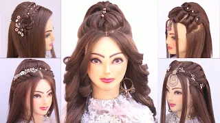 5 Wedding Hairstyles Kashee's l Bridal Hairstyles Kashee's l Engagement look l Easy Open Hairstyles