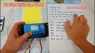 Lần đầu tiên dùng bộ điều khiển sạc Năng lượng mặt trời. Bộ sạc acquy 30A, 12VDC 24VDC