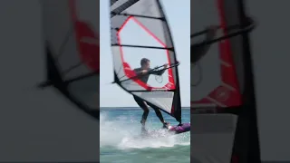 Windsurfing in glass flat water