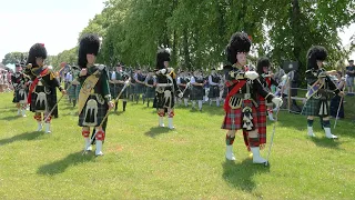 Scotland the Brave as the Massed Pipe Bands start their march for 2023 Oldmeldrum Highland Games