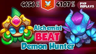 Alchemist + Earth Elemental BEAT Demon Hunter | PVP Rush Royale