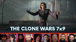 Reactors Reacting to ANAKIN SAVING OBI-WAN | The Clone Wars S07E09 "Old Friends Not Forgotten"