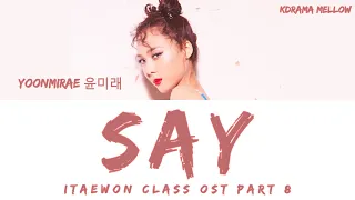 Yoonmirae (윤미래) - Say (Itaewon Class OST Part 8) Lyrics (Han/Rom/Eng/가사)