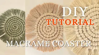 【TUTORIAL】DIY  How to make Macrame Circle Coaster | Easy to make for Beginner