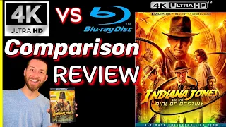 Indiana Jones & the Dial of Destiny 4K UltraHD Review 4K vs Blu Ray Image Comparison Unboxing Disney
