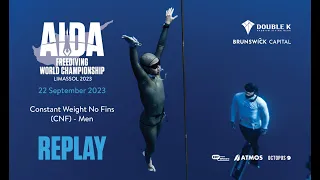 AIDA Depth World Championship Limassol 2023 - Constant Weight No Fins (CNF) - Men