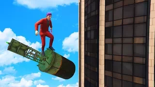 TRICK TO SURVIVE ANY FALL! (GTA 5 Funny Moments)